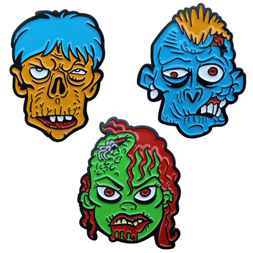 ReadyGolf: Zombie Ball Markers & Hat Clips - Set of 3