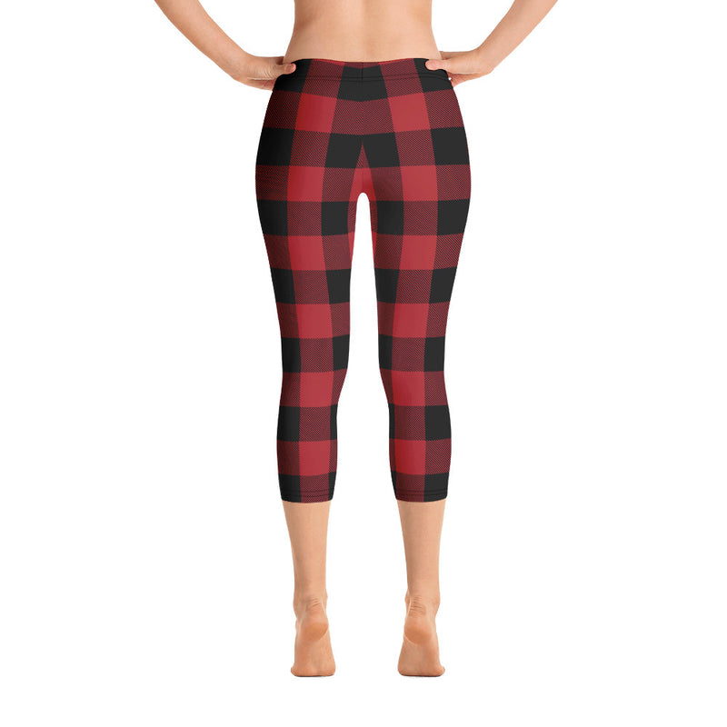 Lumberjack Red Women's Capri Leggings by ReadyGOLF