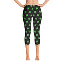 Four-Leaf Clover (Lime Green) Women's Capri Leggings by ReadyGOLF