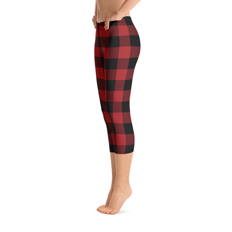 Lumberjack Red Women's Capri Leggings by ReadyGOLF