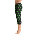 Four-Leaf Clover (Lime Green) Women's Capri Leggings by ReadyGOLF
