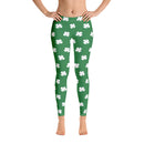 Four-Leaf Clover (White) Women's All-Over Leggings by ReadyGOLF
