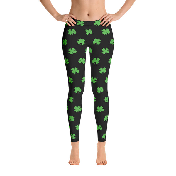 Four-Leaf Clover (Lime Green) Women's All-Over Leggings by ReadyGOLF
