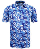 Tattoo Golf: Men's ProCool Golf Shirt - Aloha Hawaiian (Blue) Clothing