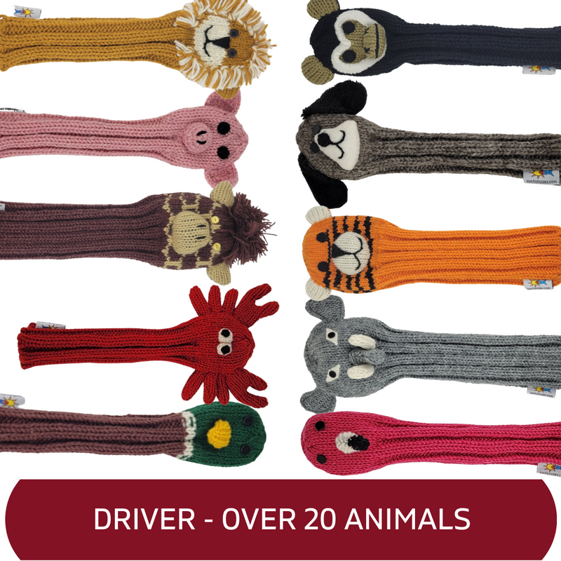 Sunfish: Hand-Knit Wool Animal Headcovers - Driver