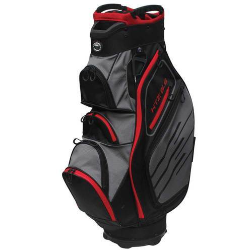 Hot-Z Golf: 5.5 Cart Bag - Black/Gray/Red