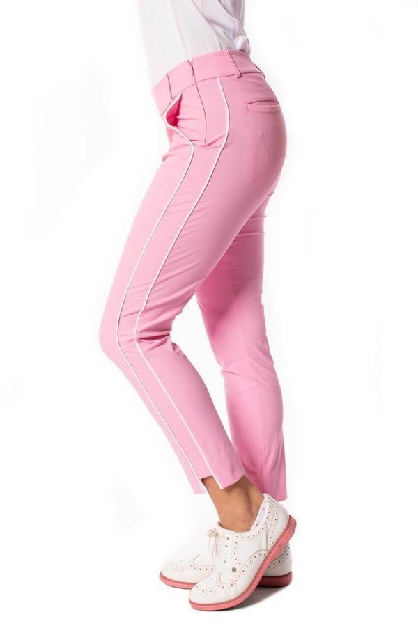 Pink pant with White piping