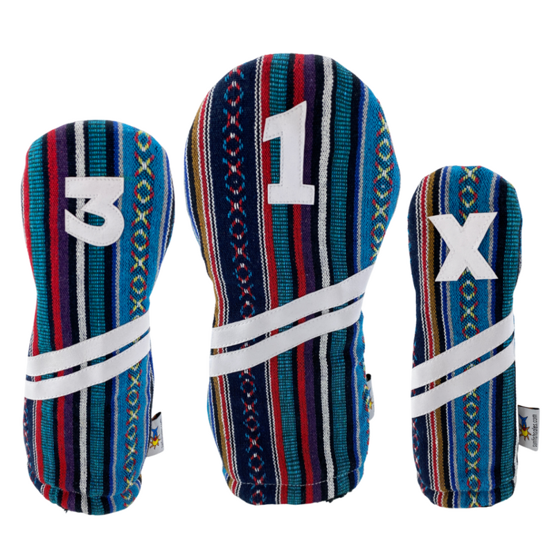 Sunfish: Woven Ace Style Headcovers (Driver, Fairway, Hybrid or Set) - Beach House