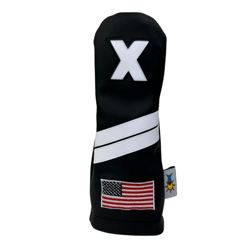 Sunfish: DuraLeather Headcovers Set - Black with US Flag
