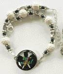 One Putt Designs - Black Beads and Golf Balls Ankle Bracelet