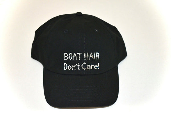 Dolly Mama Ladies Rachel Baseball Hat - Boat Hair Don't Care! on Black
