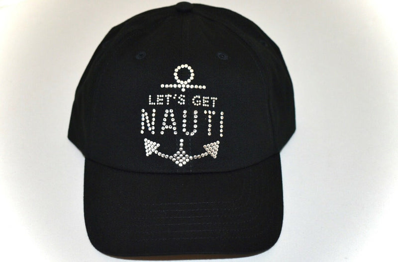 Dolly Mama Ladies Rachel Baseball Hat - Let's Get Nauti on Black