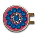 Blingo Ball Markers: Electric Blue on Pink