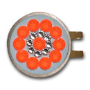 Blingo Ball Markers: Electric Orange on White