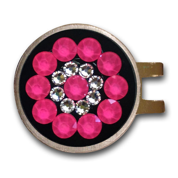 Blingo Ball Markers: Neon Pink on Black