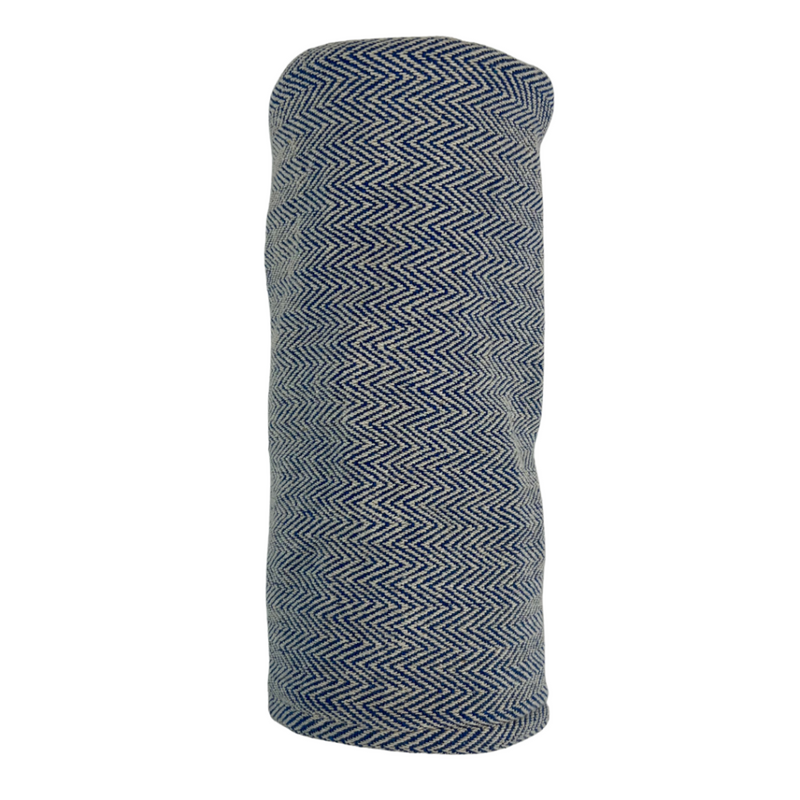 Sunfish: Hand-Woven Barrel Headcovers - Blue Chevron