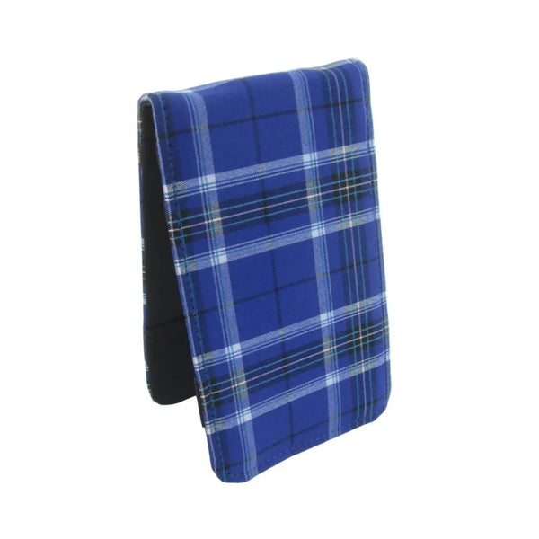 Sunfish: Scorecard and Yardage Book Holder - Scottish Blue Tartan Plaid