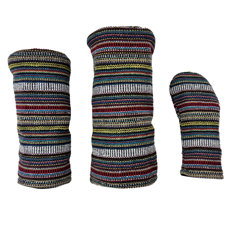 Sunfish: Hand-Woven Barrel Headcovers Set - Bohemian