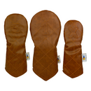 Sunfish: Duraleather Headcover (Driver, Fairway, Hybrid, or Set) - Brown Quilted