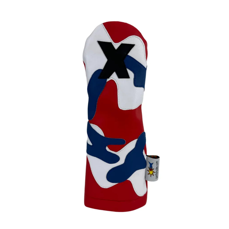 Sunfish: DuraLeather Headcovers - Red White and Blue Camo Appliqué