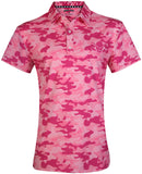 Women's Camo Cool-Stretch Golf Shirt - Pink