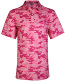 Men's Camo Cool-Stretch Golf Shirt - Pink