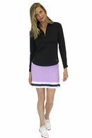 Golftini Women's Black Long Sleeve Zip Tech Polo (Size Small) SALE