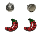 ReadyGolf: Chili Pepper with Crystals Ball Marker Earrings