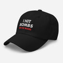 I Hit Bombs Into The Woods Embroidered Golf Hat with Adjustable Strap by ReadyGOLF