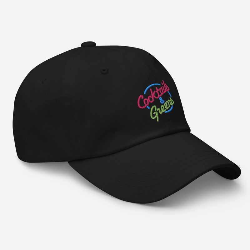 Cocktails & Greens Embroidered Golf Hat with Adjustable Strap by ReadyGOLF