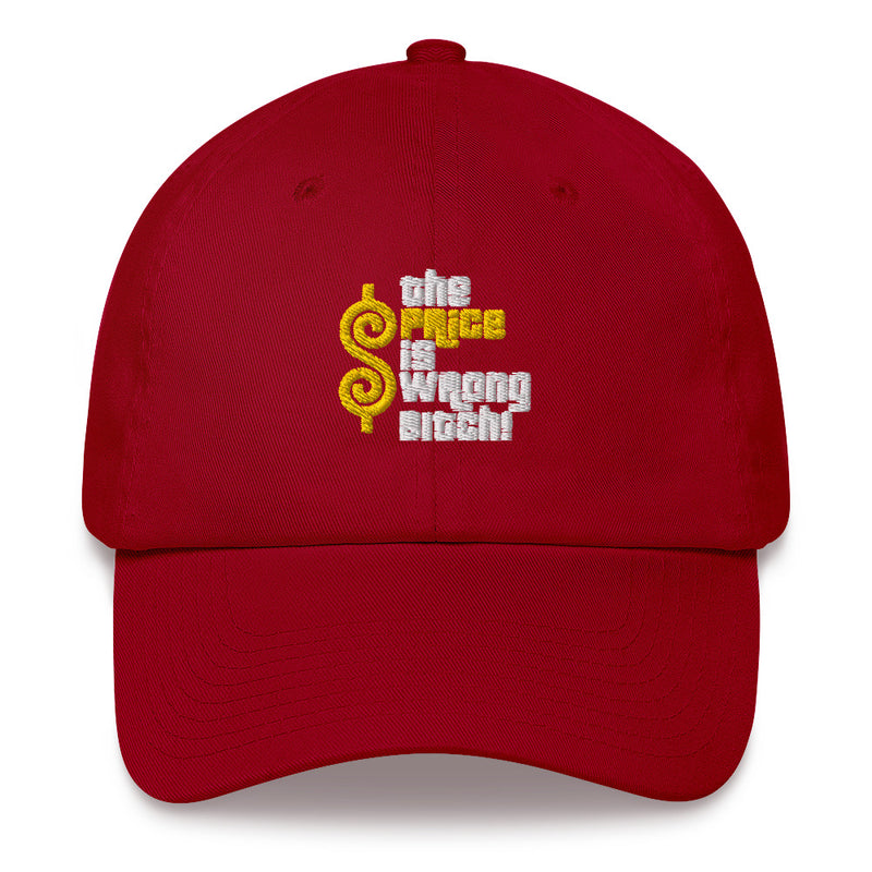 The Price Is Wrong Embroidered Golf Hat with Adjustable Strap by ReadyGOLF