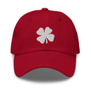 Four-Leaf Clover (White) Embroidered Golf Hat with Adjustable Strap by ReadyGOLF
