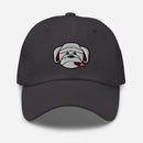 Cigar Smoking Bulldog Embroidered Golf Hat with Adjustable Strap by ReadyGOLF