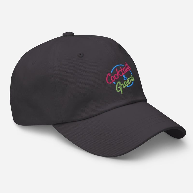 Cocktails & Greens Embroidered Golf Hat with Adjustable Strap by ReadyGOLF