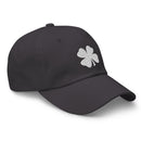Four-Leaf Clover (White) Embroidered Golf Hat with Adjustable Strap by ReadyGOLF