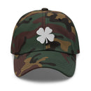 Four-Leaf Clover (White) Embroidered Golf Hat with Adjustable Strap by ReadyGOLF