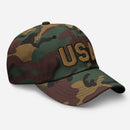 USA Camo Embroidered Golf Hat with Adjustable Strap by ReadyGOLF