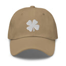 Four-Leaf Clover (White) Embroidered Golf Hat with Adjustable Strap by ReadyGOLF
