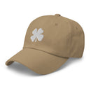 Four-Leaf Clover (White) Embroidered Golf Hat with Adjustable Strap by ReadyGOLF