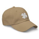 Four-Leaf Clover (White) Embroidered Golf Hat with Adjustable Strap by ReadyGOLF