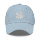 Four-Leaf Clover (White) Embroidered Golf Hat with Adjustable Strap by ReadyGOLF