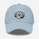 Cigar Smoking Bulldog Embroidered Golf Hat with Adjustable Strap by ReadyGOLF
