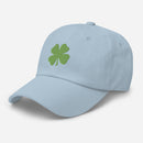 Four-Leaf Clover (Lime) Embroidered Golf Hat with Adjustable Strap by ReadyGOLF