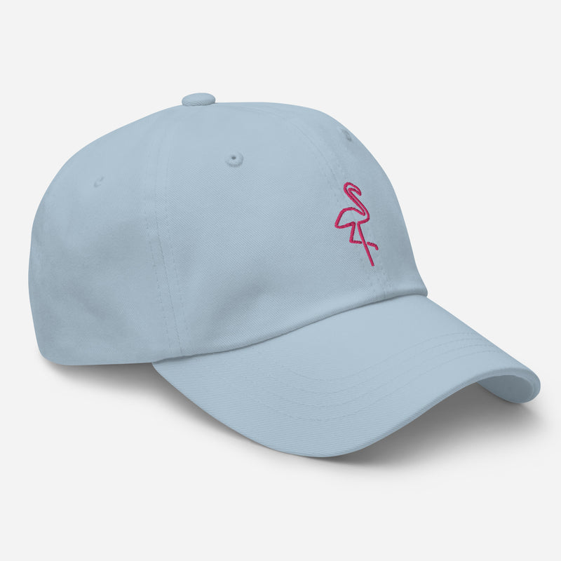 Neon Flamingo Embroidered Golf Hat with Adjustable Strap by ReadyGOLF