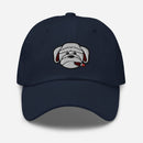 Cigar Smoking Bulldog Embroidered Golf Hat with Adjustable Strap by ReadyGOLF