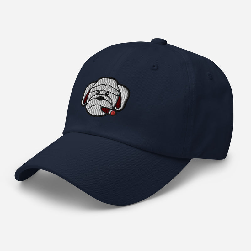 Cigar Smoking Bulldog Embroidered Golf Hat with Adjustable Strap by ReadyGOLF