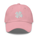 Four-Leaf Clover (White) Embroidered Golf Hat with Adjustable Strap by ReadyGOLF