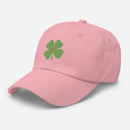 Four-Leaf Clover (Lime) Embroidered Golf Hat with Adjustable Strap by ReadyGOLF