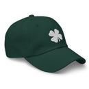 Four-Leaf Clover (White) Embroidered Golf Hat with Adjustable Strap by ReadyGOLF