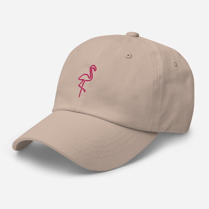 Neon Flamingo Embroidered Golf Hat with Adjustable Strap by ReadyGOLF